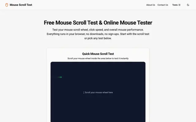 Mouse Scroll Test screenshot