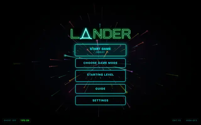 Neon Lunar Lander screenshot