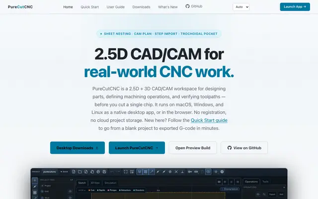 PureCutCNC screenshot