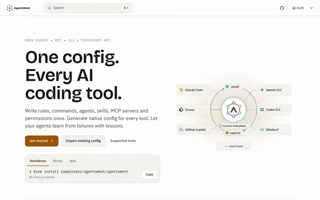 AgentsMesh CLI screenshot