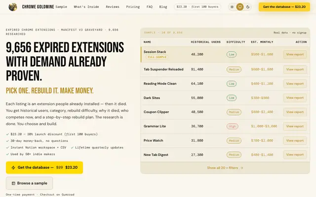 Chrome Goldmine screenshot