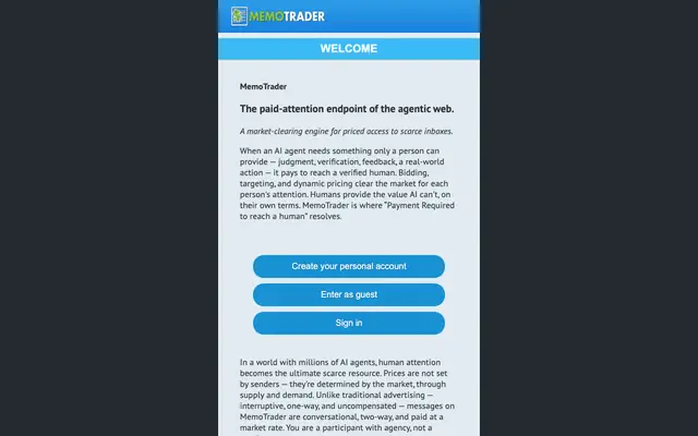 MemoTrader screenshot