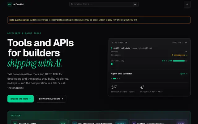 AI Dev Hub screenshot