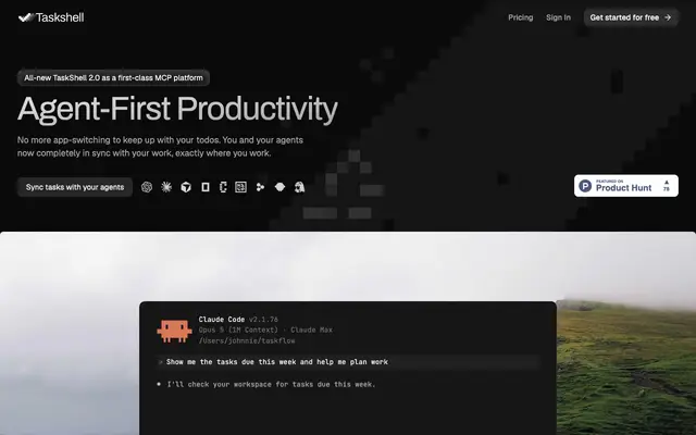 TaskShell screenshot