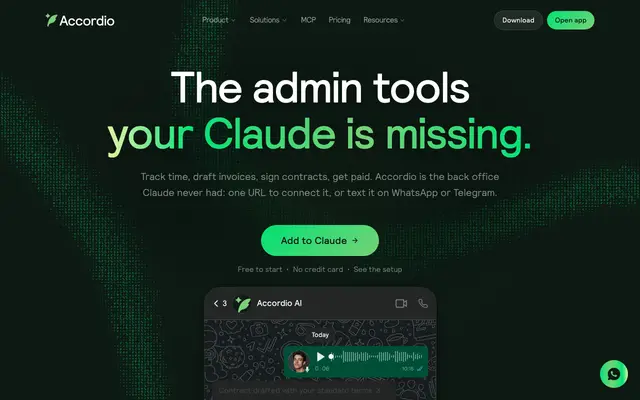 Accordio screenshot