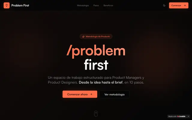 Problem First screenshot