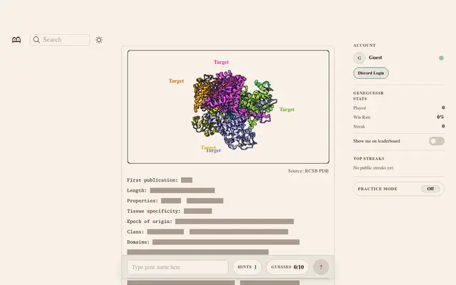 GeneGuessr screenshot