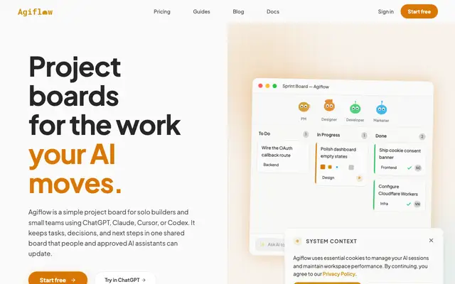 Agiflow screenshot
