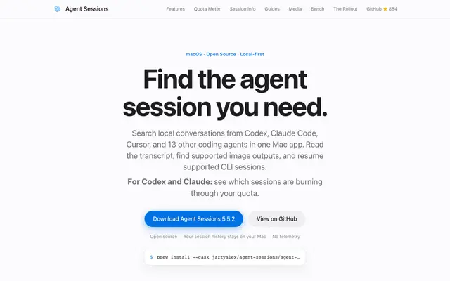 Agent Sessions screenshot