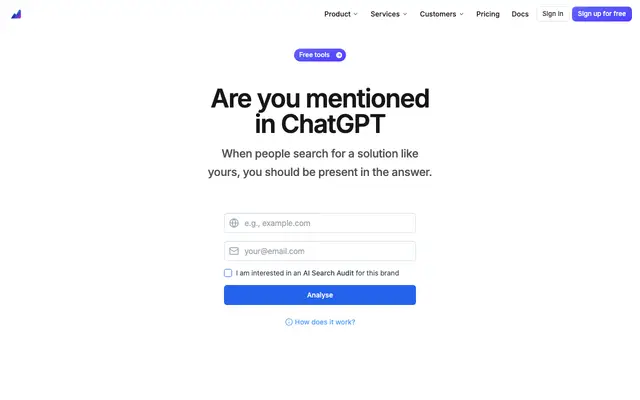 ChatGPT Mention Tracker screenshot
