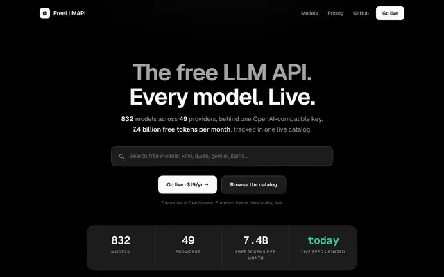 FreeLLMAPI screenshot