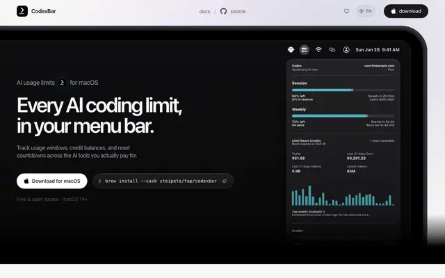 CodexBar screenshot