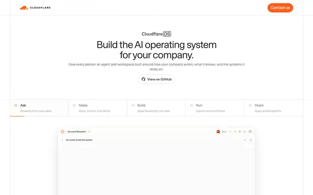 Cloudflare OS screenshot