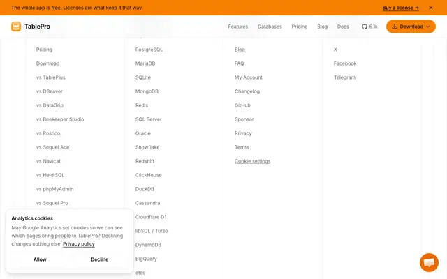 TablePro screenshot