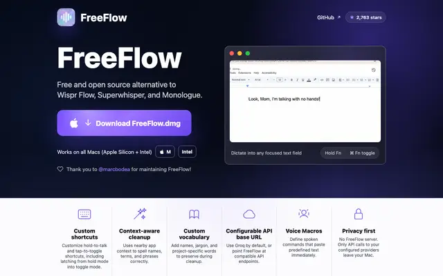 FreeFlow screenshot