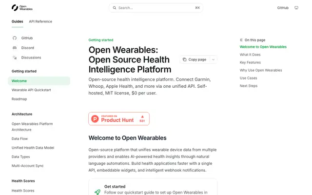 Open Wearables screenshot