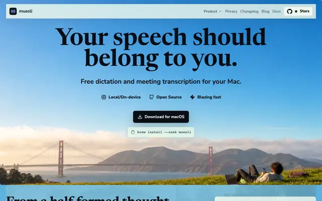 Muesli screenshot