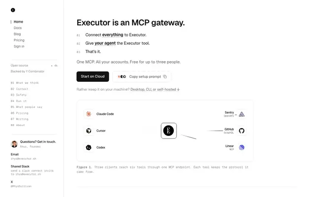 Executor screenshot