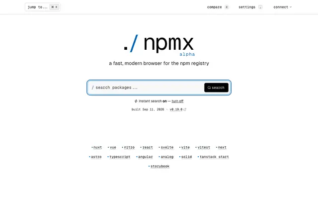 npmx screenshot