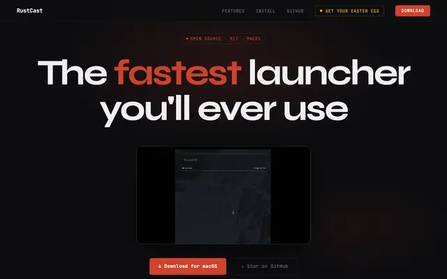 RustCast screenshot
