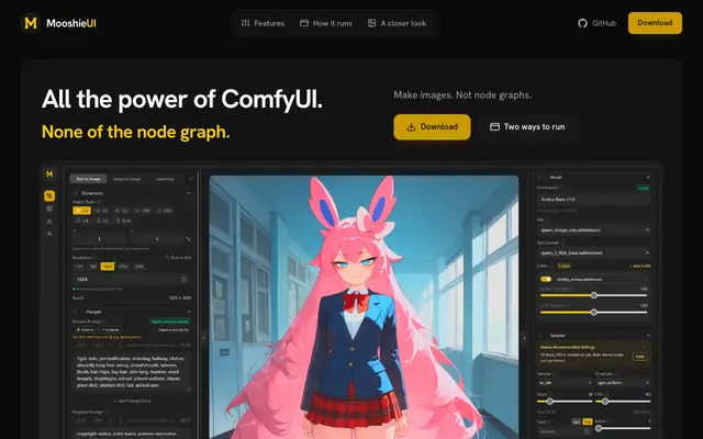 MooshieUI screenshot
