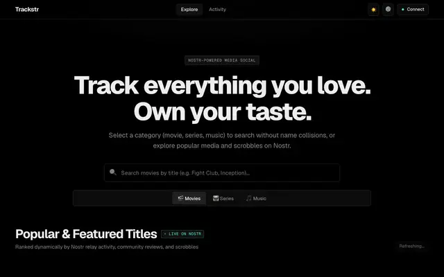 Trackstr screenshot