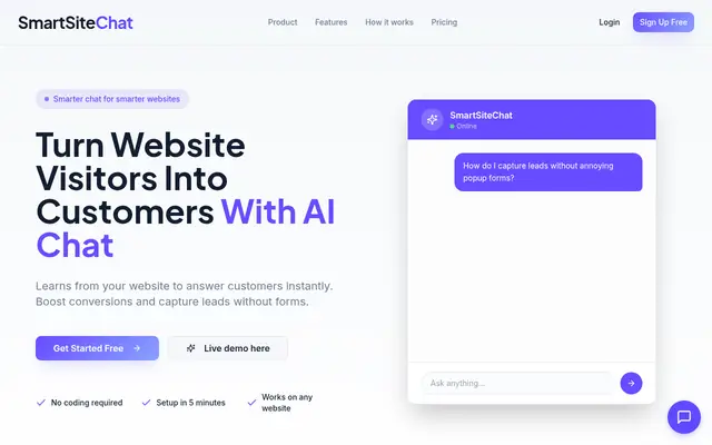 SmartSiteChat screenshot