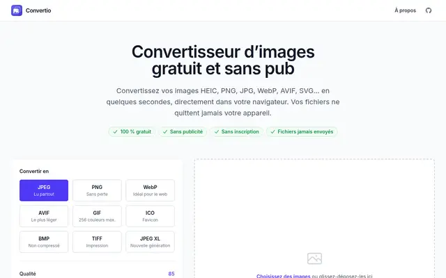 Convertisseur d’images gratuit et sans pub screenshot
