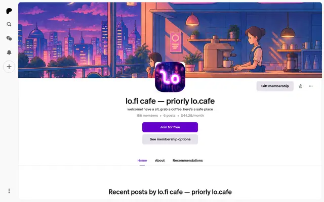 lo.fi cafe screenshot