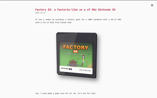 Factory DS screenshot