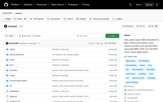GitHub screenshot