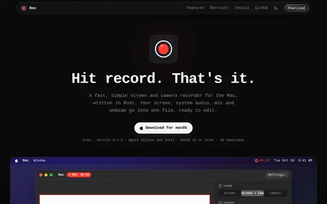 Rec screenshot