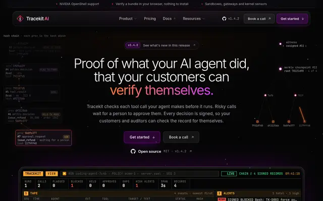 Tracekit AI screenshot