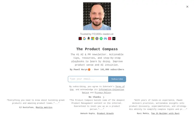 The Product Compass