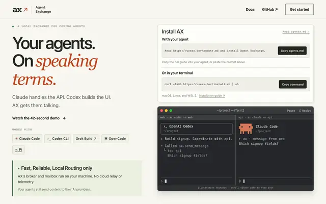Agent Exchange screenshot