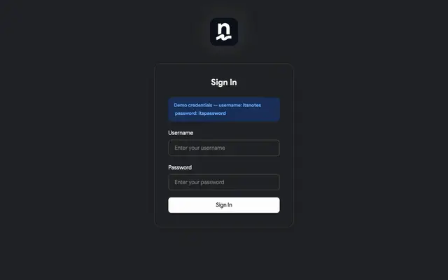 itsnotes screenshot