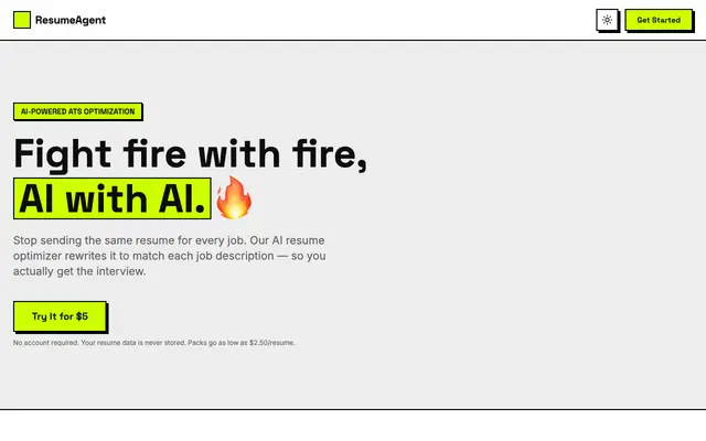 ResumeAgent screenshot